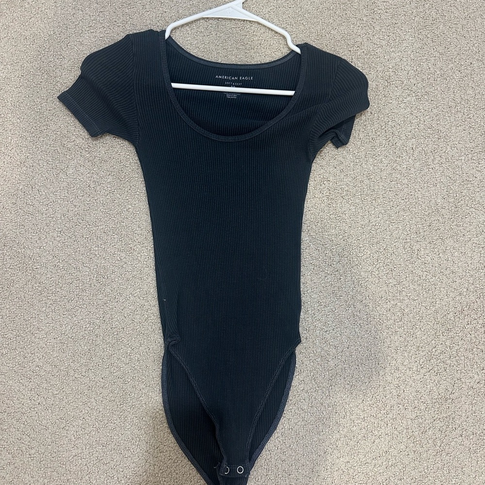 American Eagle Outfitters Charcoal Bodysuit